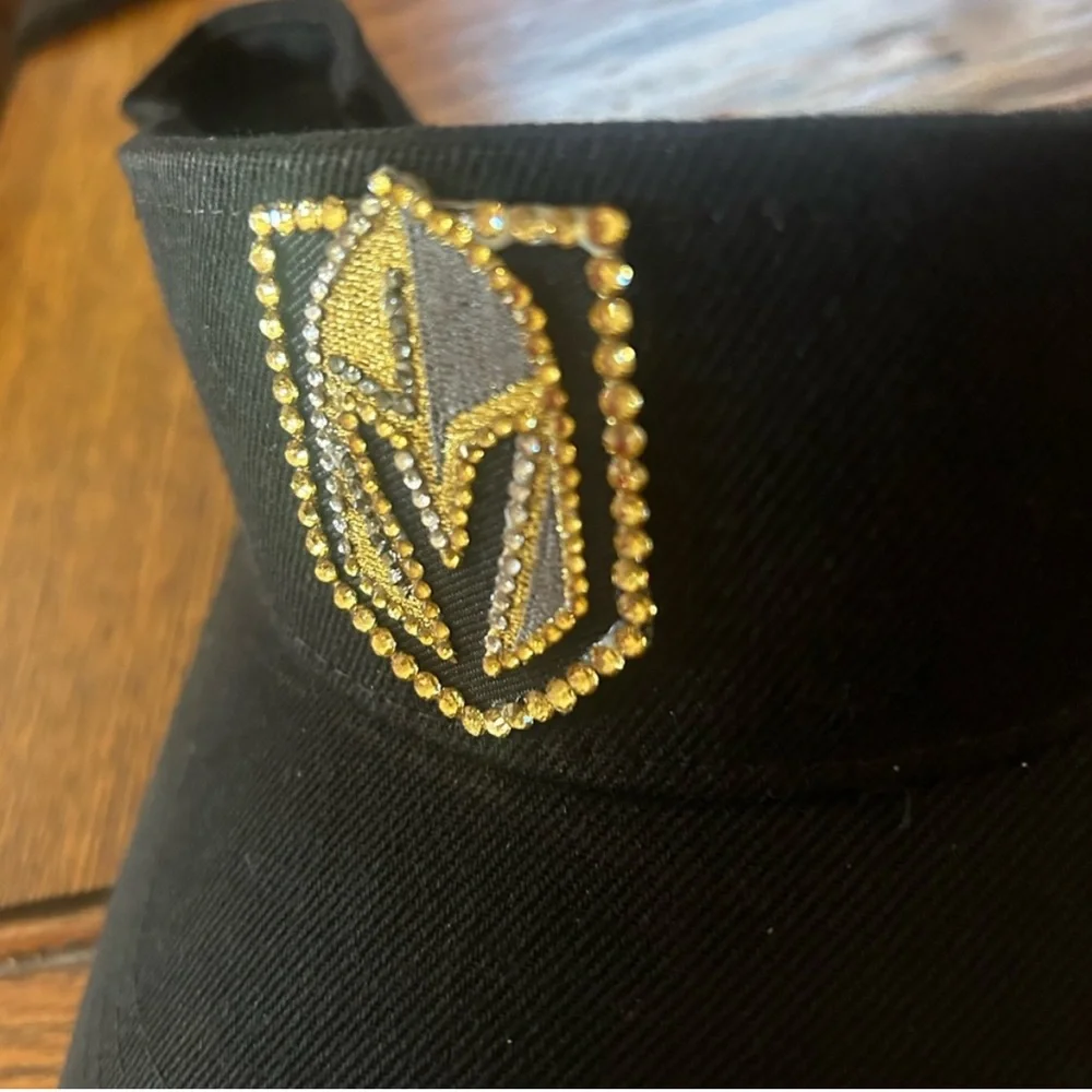Black Women's Visor with Gold Accent Logo NEW